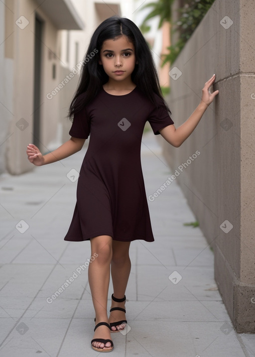 Puerto rican child girl with  black hair