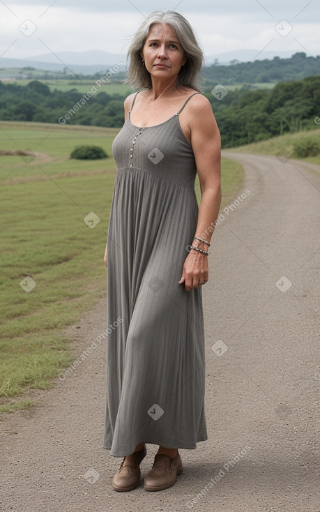 Costa rican middle-aged female with  gray hair