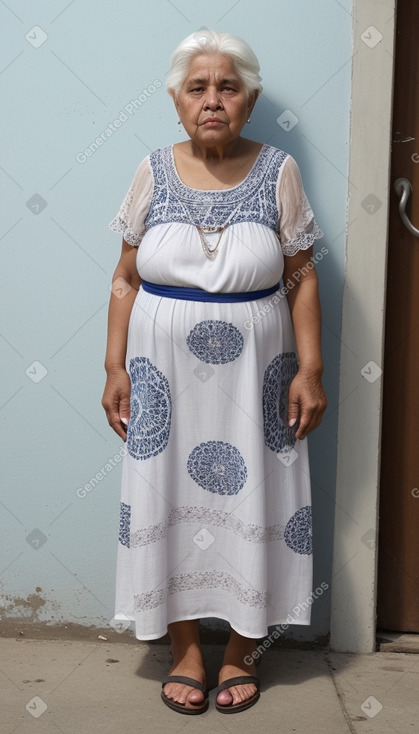 Honduran elderly female with  white hair