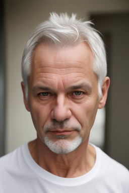 Croatian middle-aged male with  white hair