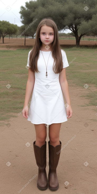 South african teenager girl with  brown hair