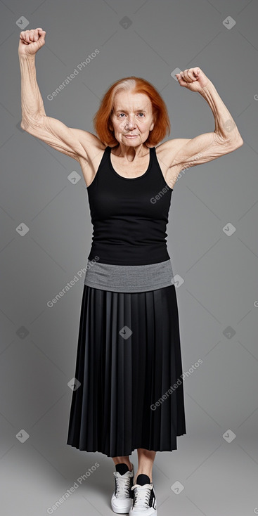 Czech elderly female with  ginger hair