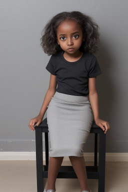 Ethiopian child female with  gray hair