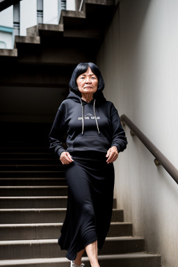 Vietnamese elderly female with  black hair