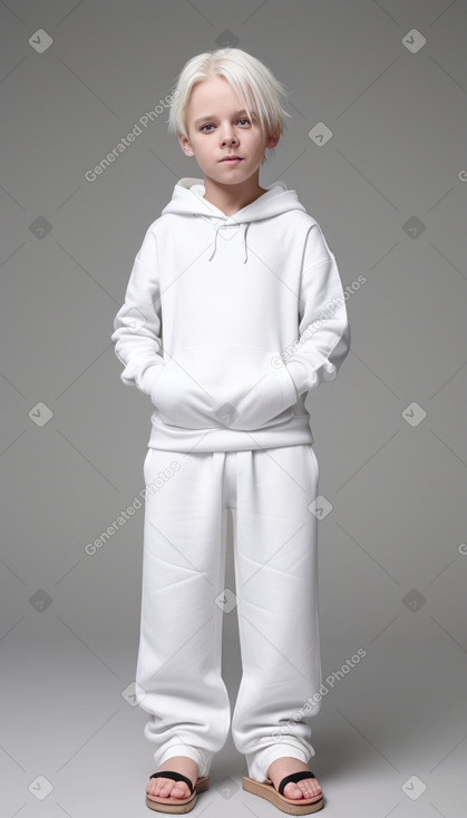 Estonian child boy with  white hair