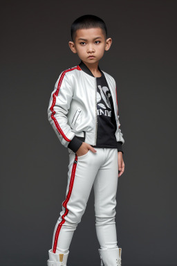 Indonesian child boy with  white hair