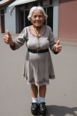 Bolivian elderly female with  gray hair