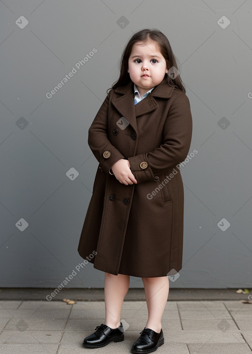 Costa rican infant girl with  brown hair