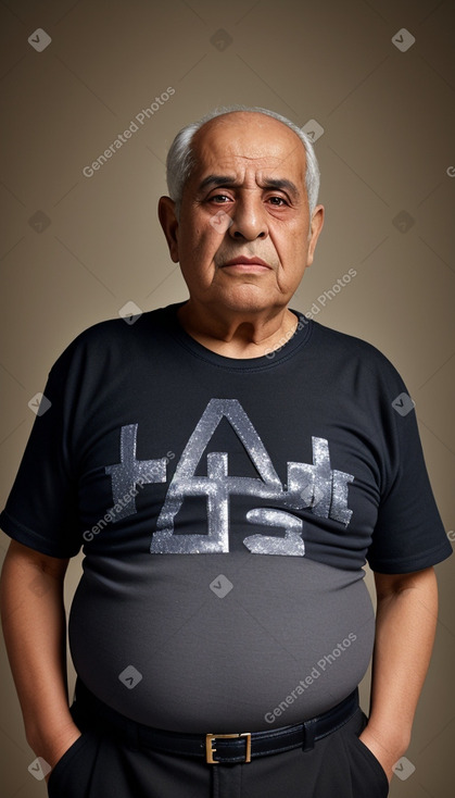 Jordanian elderly male with  black hair