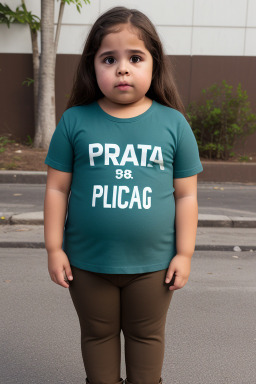 Puerto rican child girl with  brown hair