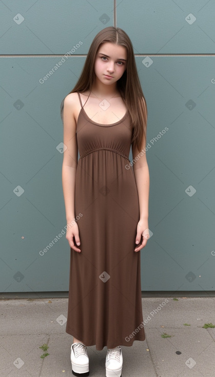 Croatian teenager girl with  brown hair