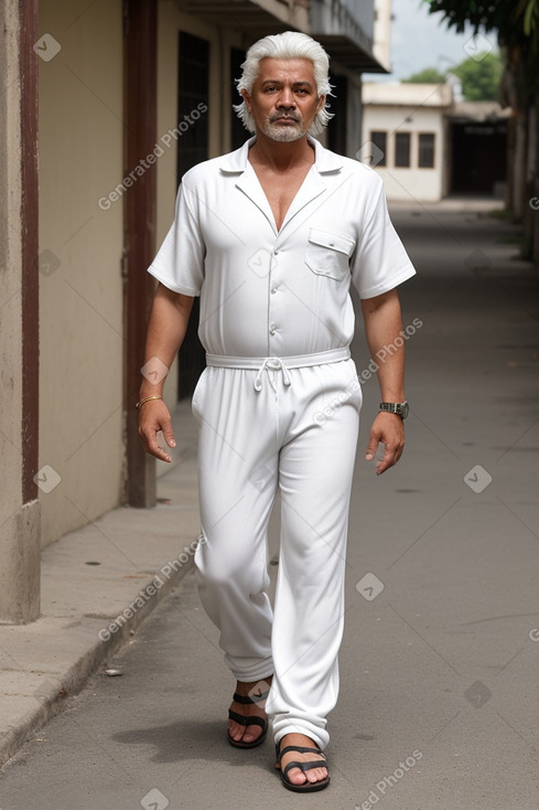 Nicaraguan middle-aged male with  white hair