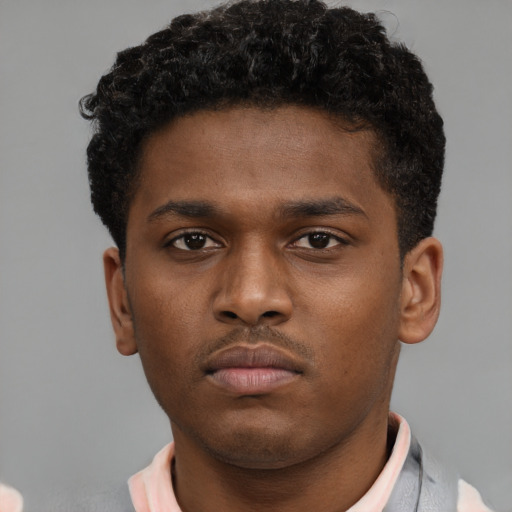 Neutral latino young-adult male with short  brown hair and brown eyes