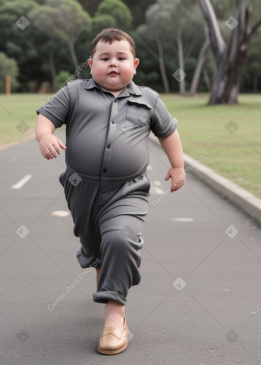 Australian child boy with  gray hair