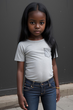 Child girl with  black hair