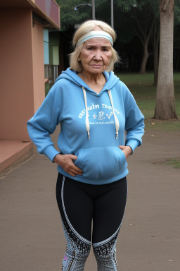 Paraguayan elderly female with  blonde hair