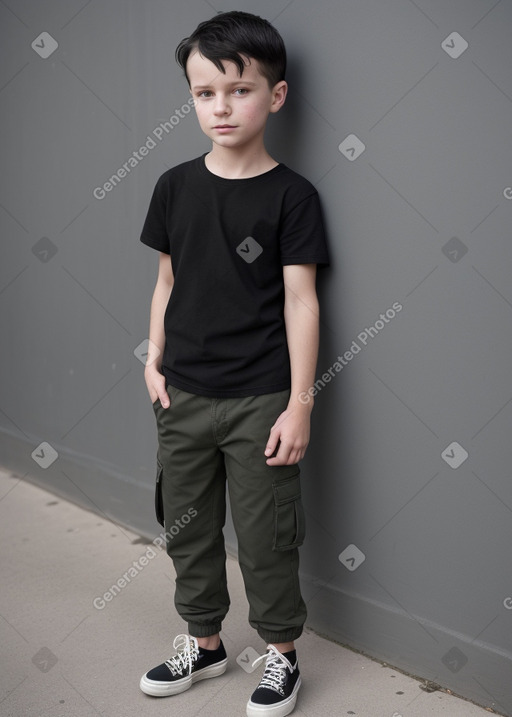 Lithuanian child boy with  black hair