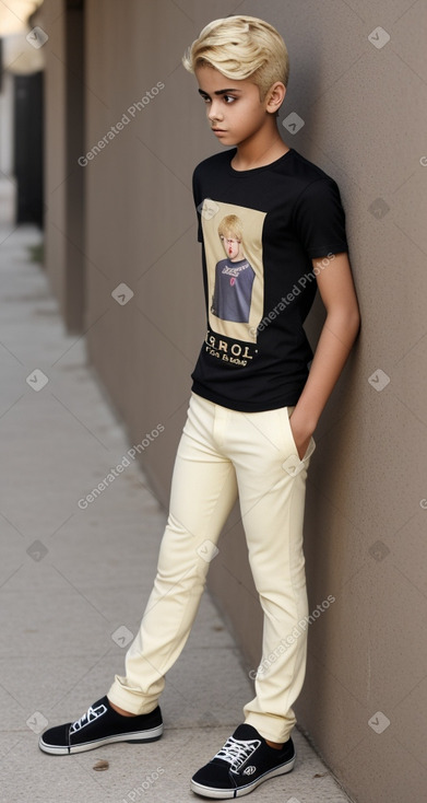 Yemeni teenager boy with  blonde hair