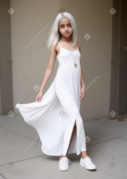 Yemeni teenager girl with  white hair