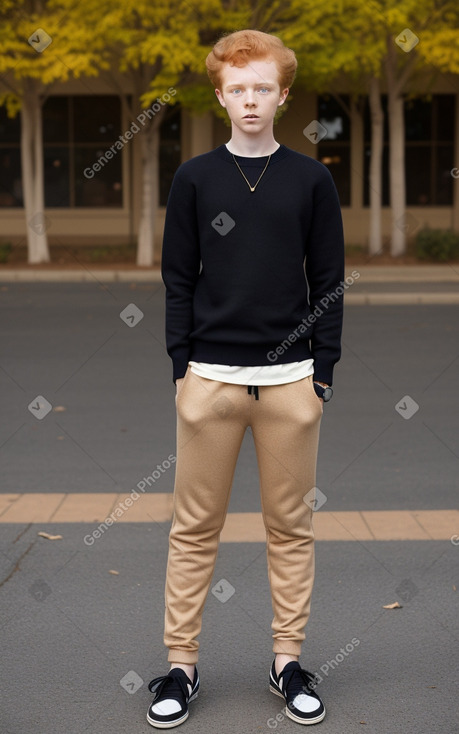 Sudanese teenager boy with  ginger hair