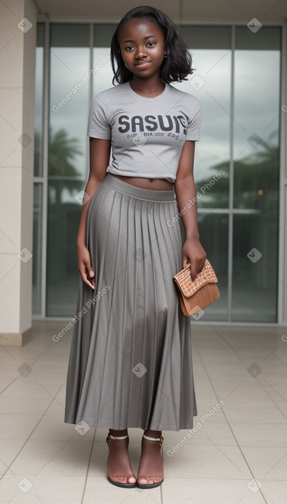 Ghanaian teenager girl with  gray hair