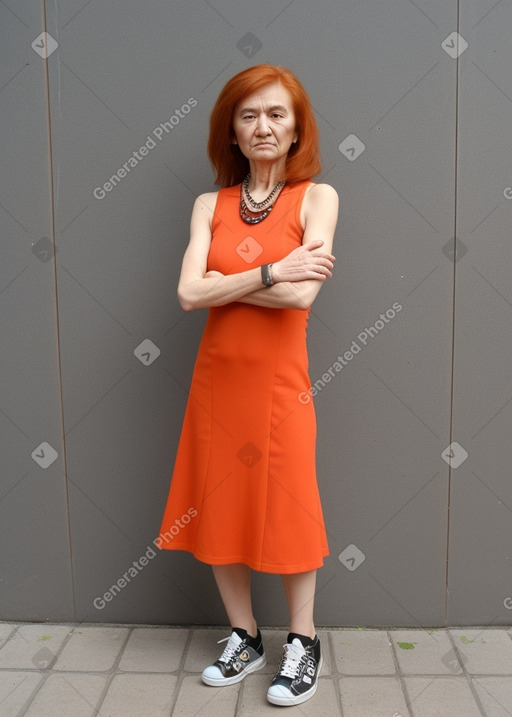 Uzbek 45 years female with  ginger hair