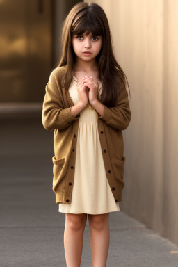 Tunisian child girl with  brown hair