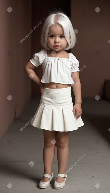 Bolivian infant girl with  white hair