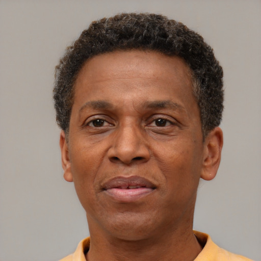 Neutral latino adult male with short  brown hair and brown eyes