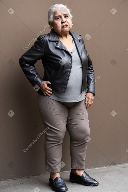 Ecuadorian elderly female with  gray hair