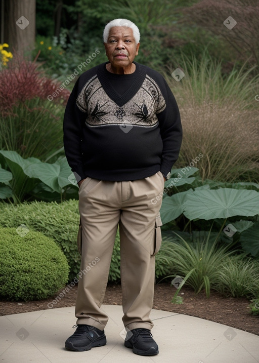 African american elderly male with  black hair