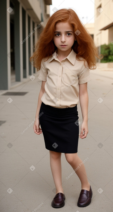 Arab child girl with  ginger hair