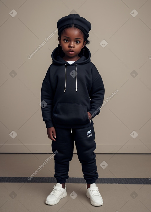 African child female with  black hair