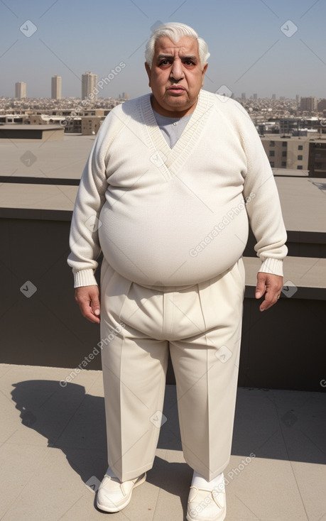 Arab elderly male with  white hair