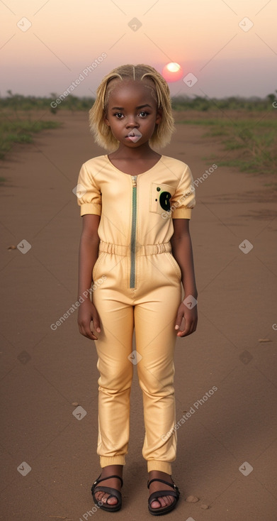 Zambian child female with  blonde hair