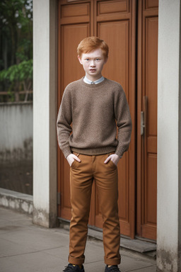 Vietnamese teenager boy with  ginger hair