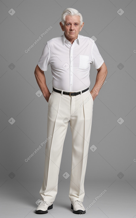 New zealand elderly male with  white hair