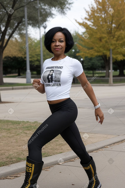 African american 45 years female with  black hair