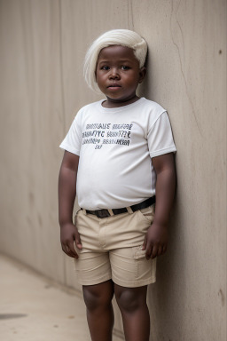 Malian child boy with  white hair