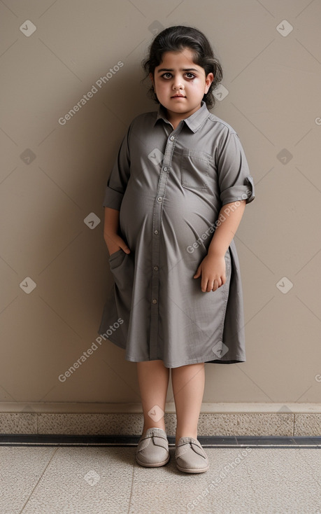 Jordanian child girl with  gray hair