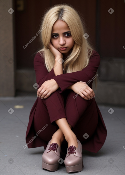 Yemeni adult female with  blonde hair