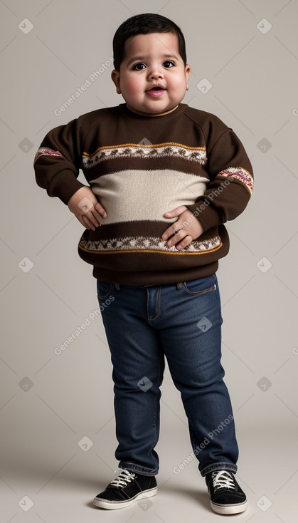 Venezuelan infant boy with  brown hair