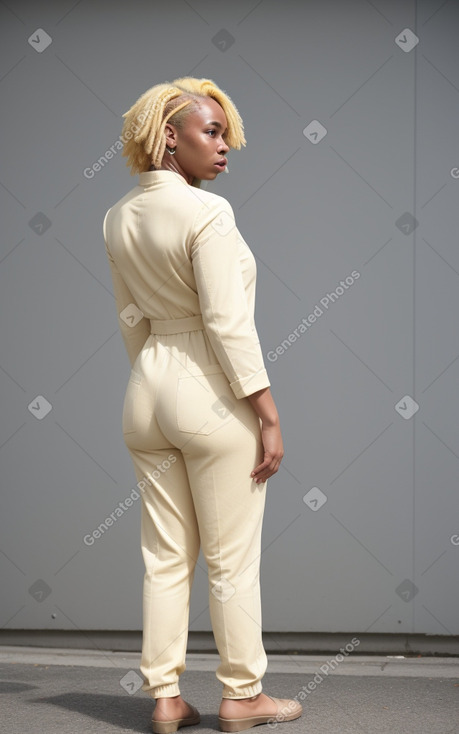 Jamaican adult non-binary with  blonde hair