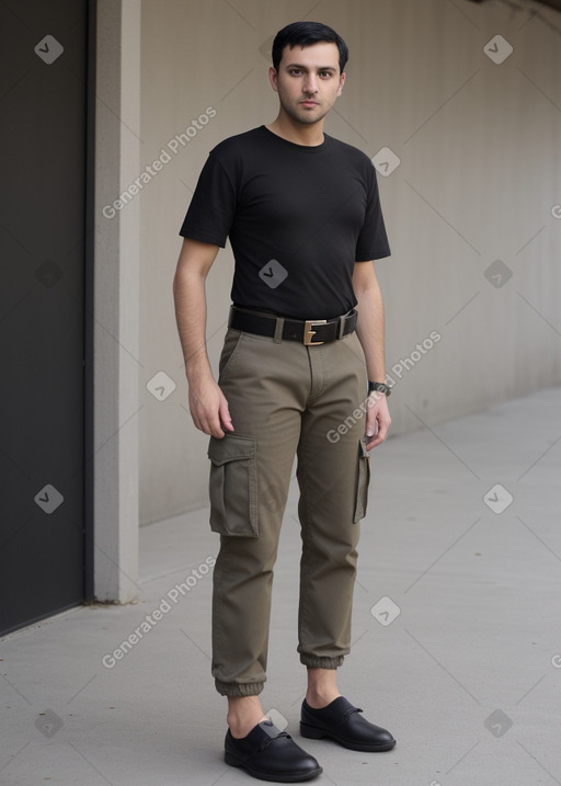 Romanian adult male with  black hair