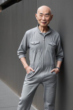 Taiwanese elderly male with  gray hair