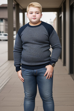 Bulgarian teenager boy with  blonde hair