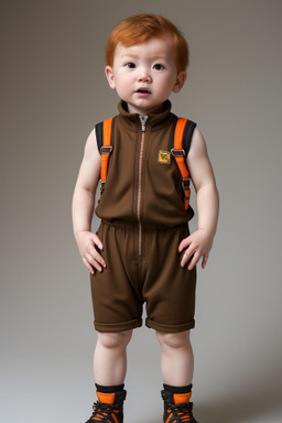 Mongolian infant boy with  ginger hair