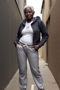 Ugandan elderly female with  gray hair