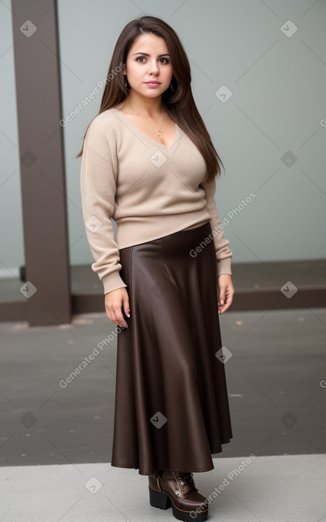 Colombian adult female with  brown hair