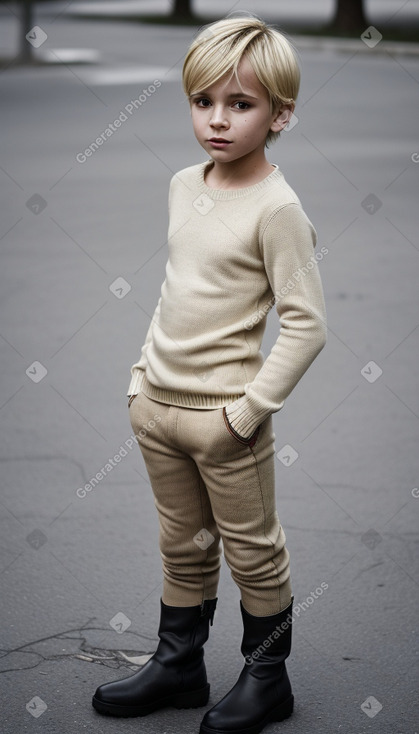 Serbian child boy with  blonde hair